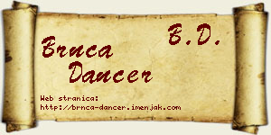 Brnča Dancer vizit kartica